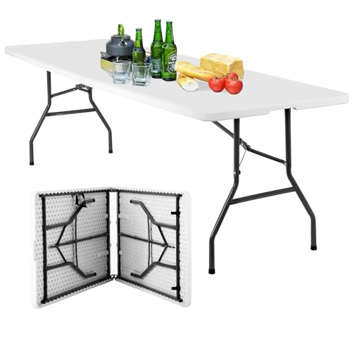 White 6FT Folding Plastic Picnic Table B581062