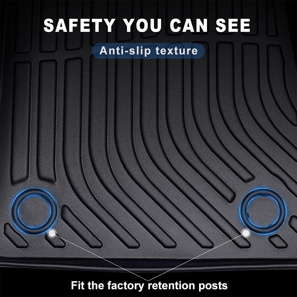 All Weather Floor Mats 3 Row Black I920