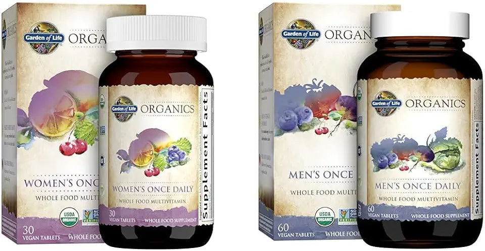 30 Tablets Women's Once Daily Whole Food Multi with 60 Tablets Men's Once Daily Multivitamin D5631