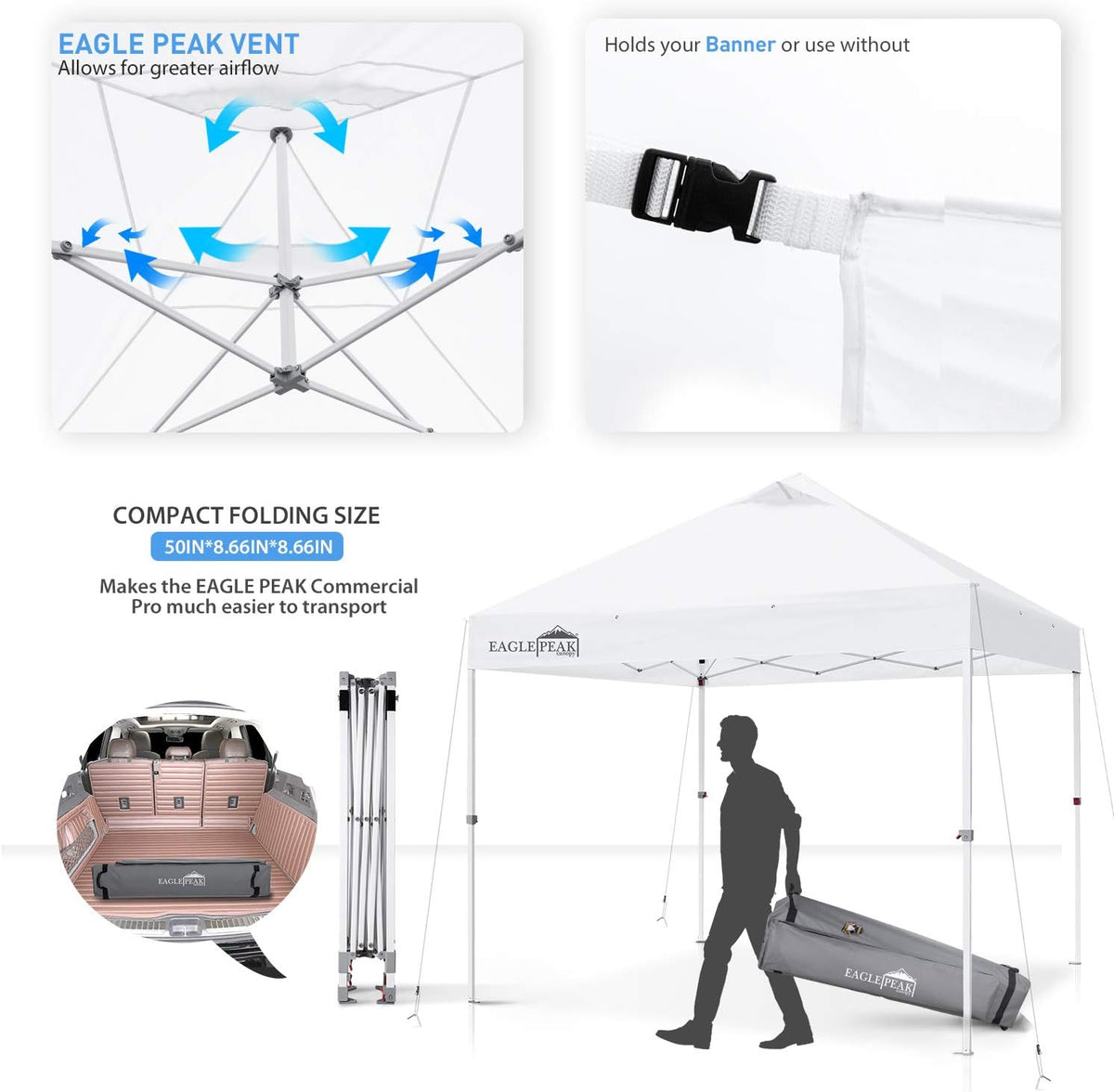 10' x 10' Heavy Duty Commercial Pop Up Canopy Tent Shelter L978721