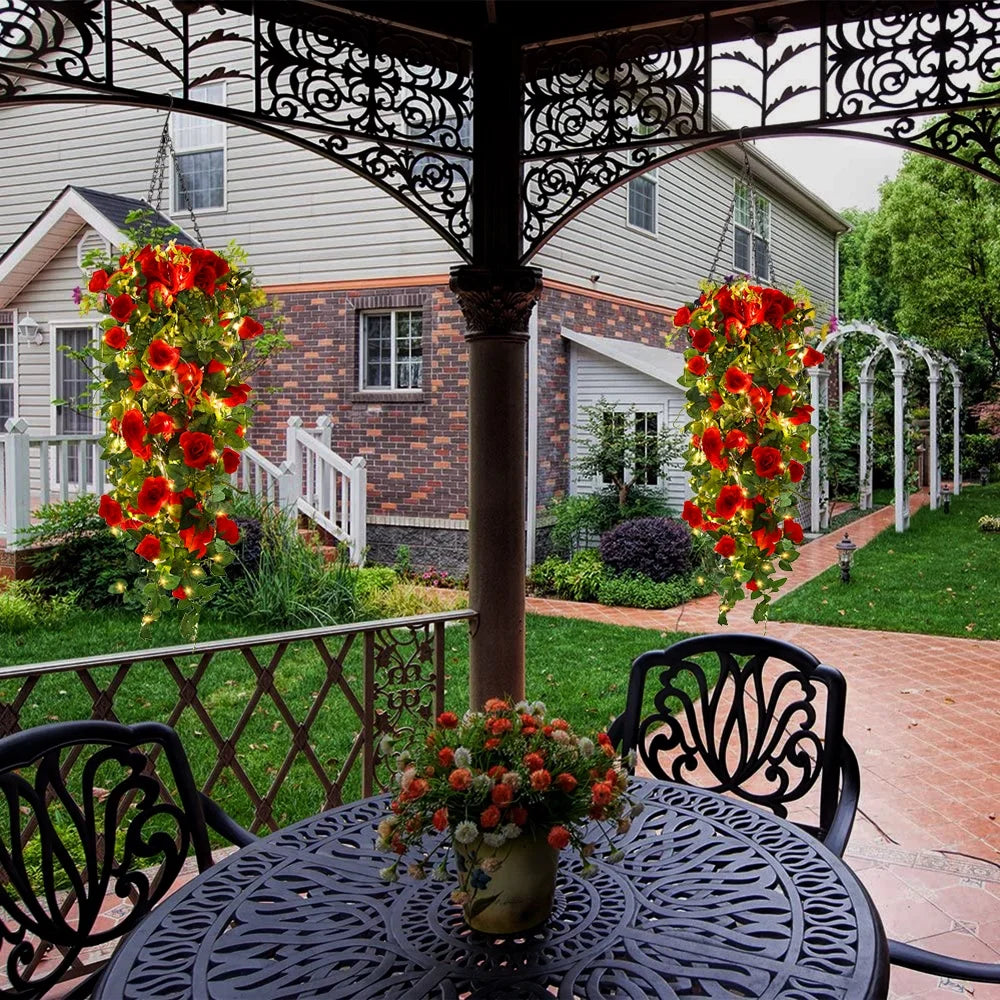 Artificial Hanging Rose Flower Garland C8234