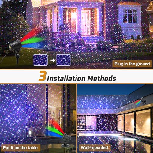 Outdoor Garden Laser Lights Projector with Moving RGB E97030