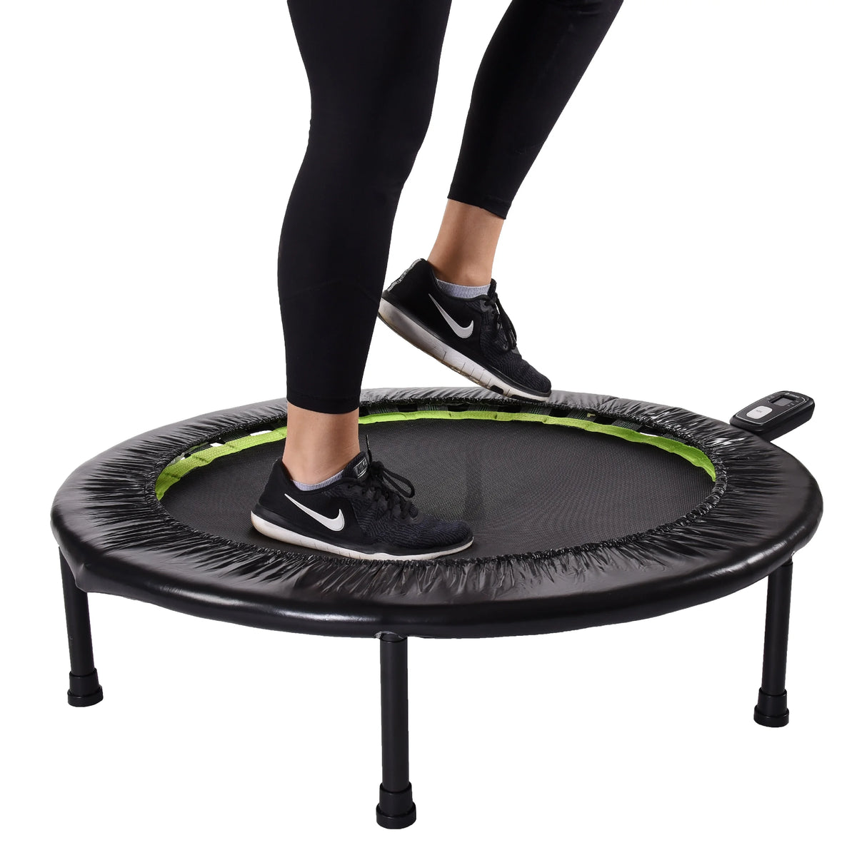36" Round Foldable Fitness Trampoline with Workout Monitor D60915