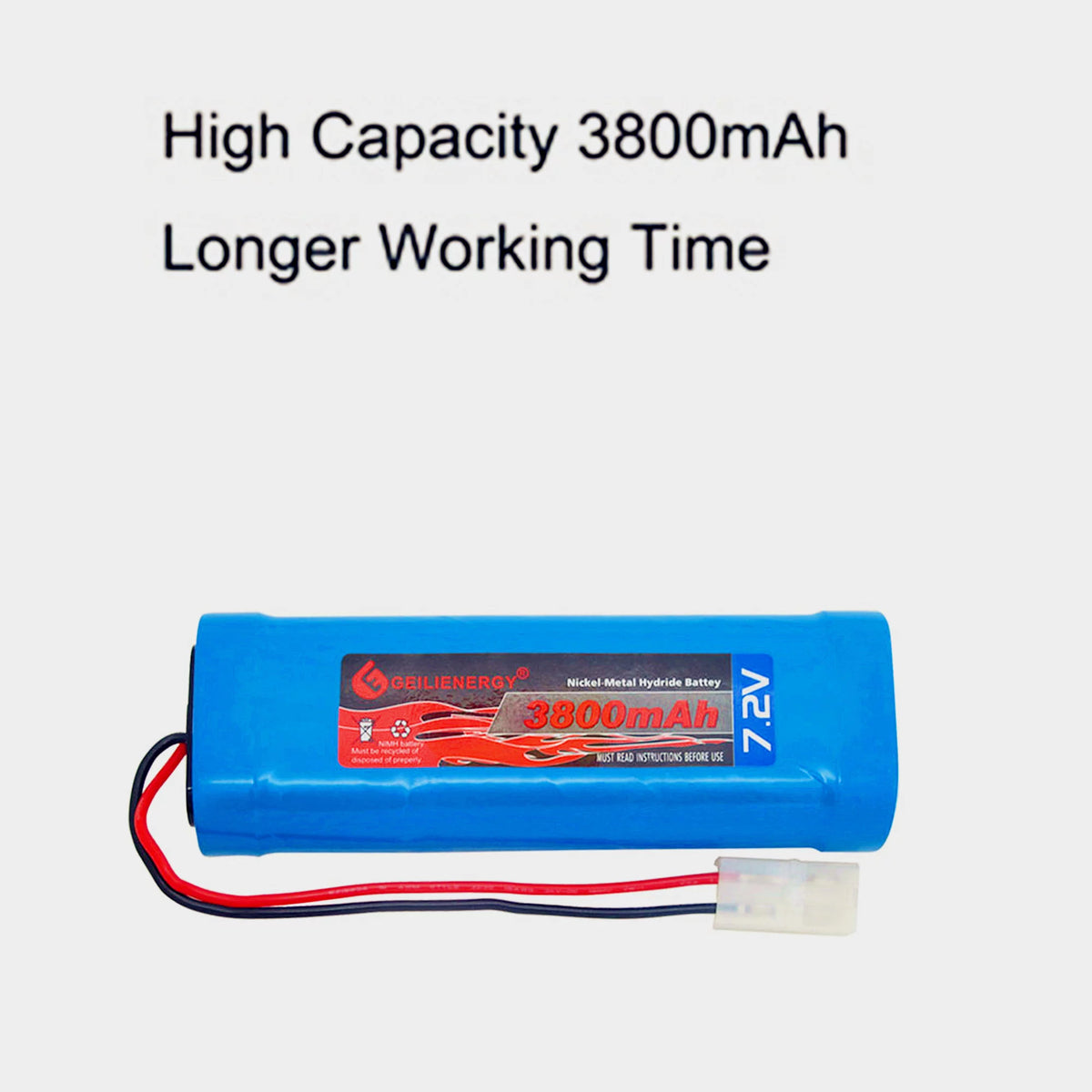 7.2V 3800mAh NiMH RC Battery with Tamiya Connector (1 Pack) N829077