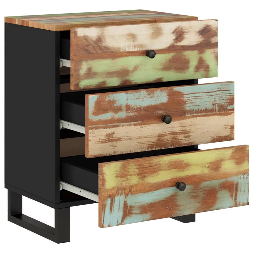 Solid Wood Reclaimed & Engineered Wood Bedside Cabinet E572