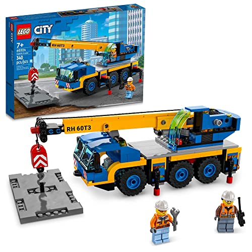 Mobile Crane Truck Toy Building Set with 2 Minifigures C195499