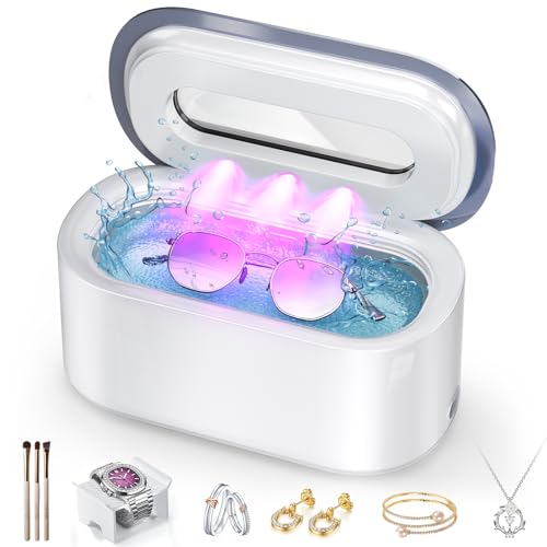 Ultrasonic Jewelry Cleaner, 48Khz 30W Portable with Digital Timer, 12OZ U475212