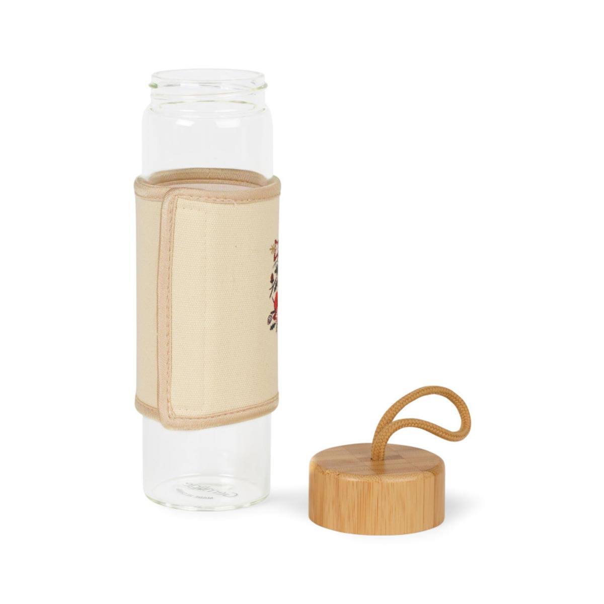 18.5 oz Printed Bamboo Glass Bottle Y17117