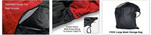 RED/Black All Weather Jet Ski Cover with Trailer Straps and Storage Bag K607228