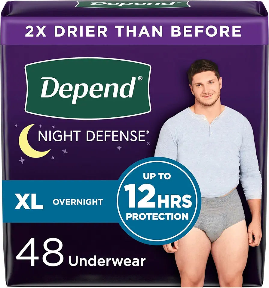 Extra-Large Grey Disposable Adult Incontinence Underwear 48 Count P760