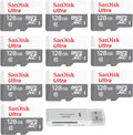 128GB 10 Pack MicroSD Class 10 100MB/s Micro SDXC Memory Card with Reader H723