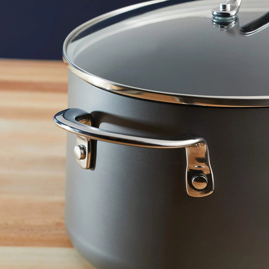 Hard Anodized 8 Quart Non-stick Oval Pasta Pot and Braiser G390