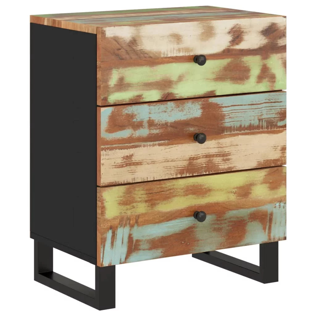 Solid Wood Reclaimed & Engineered Wood Bedside Cabinet E572
