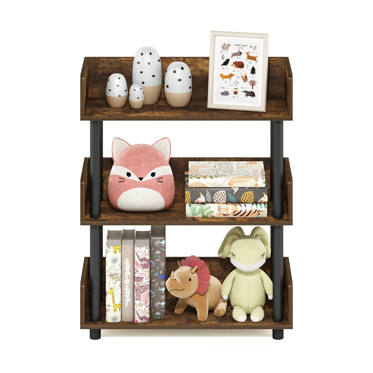 3-Tier Freestanding Display Rack Bookshelf C5723