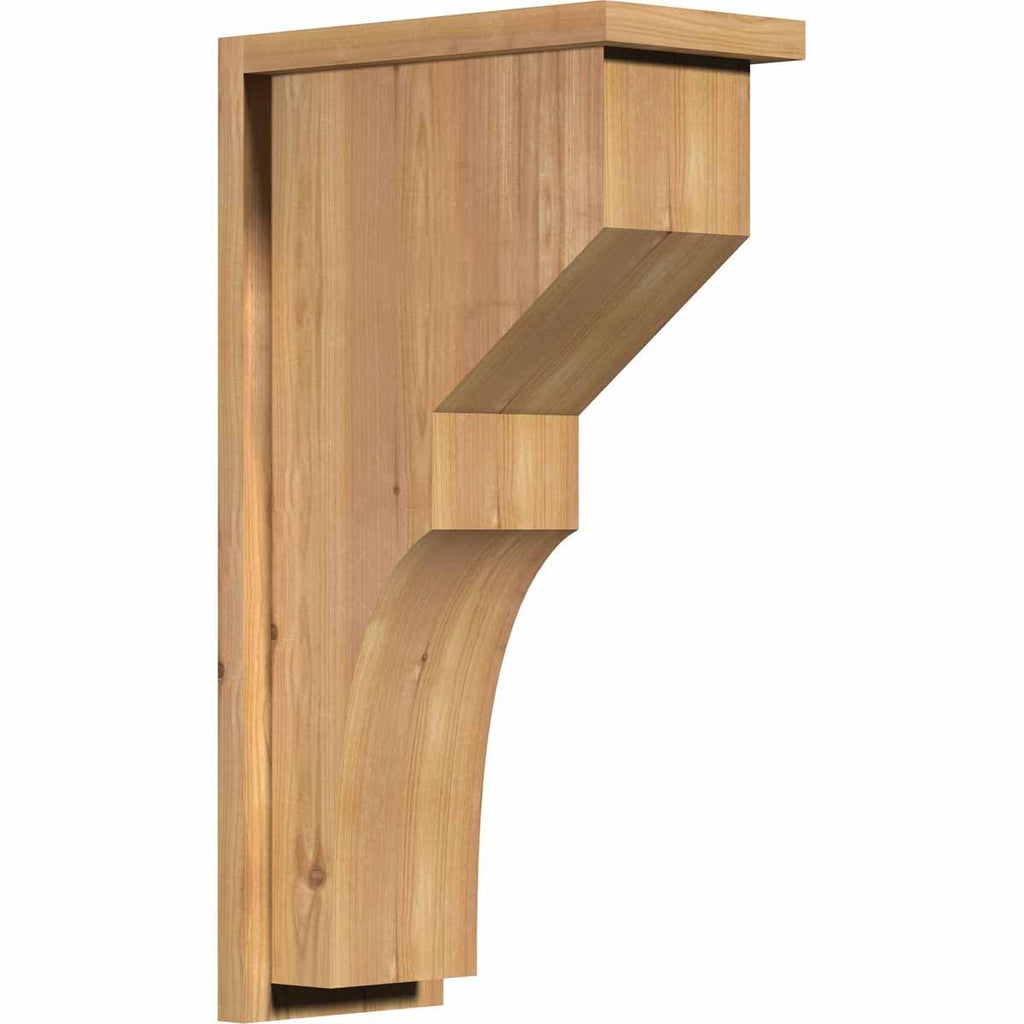 Monterey Smooth Corbel with Backplate, Western Red Cedar V82580