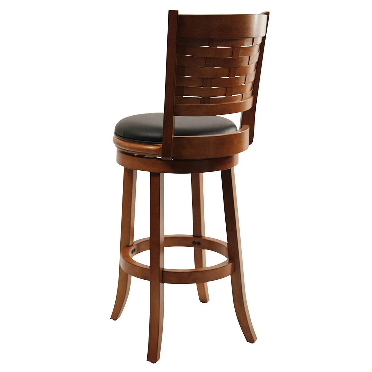 29" Countertop Faux Leather Hardwood Swivel Bar Stool D906758