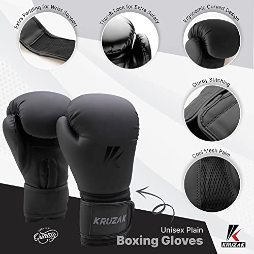 Matte Black Boxing Gloves and Pads I678007