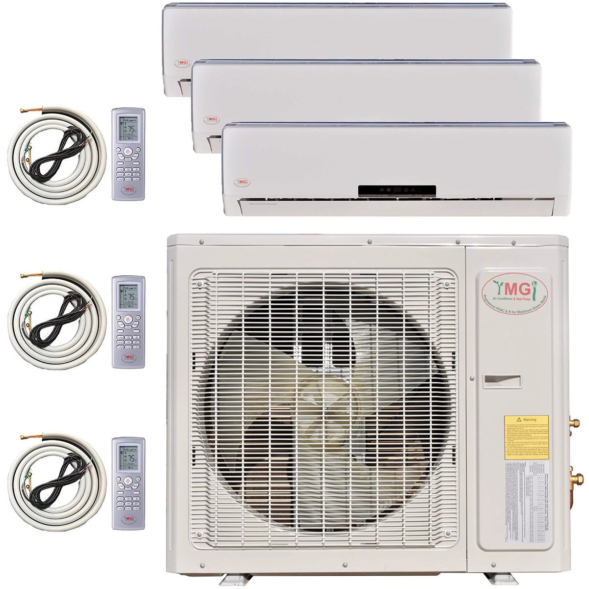 Mini Split Ductless Air Conditioner 3 Zone 9000 9000 18000 Inverter N139