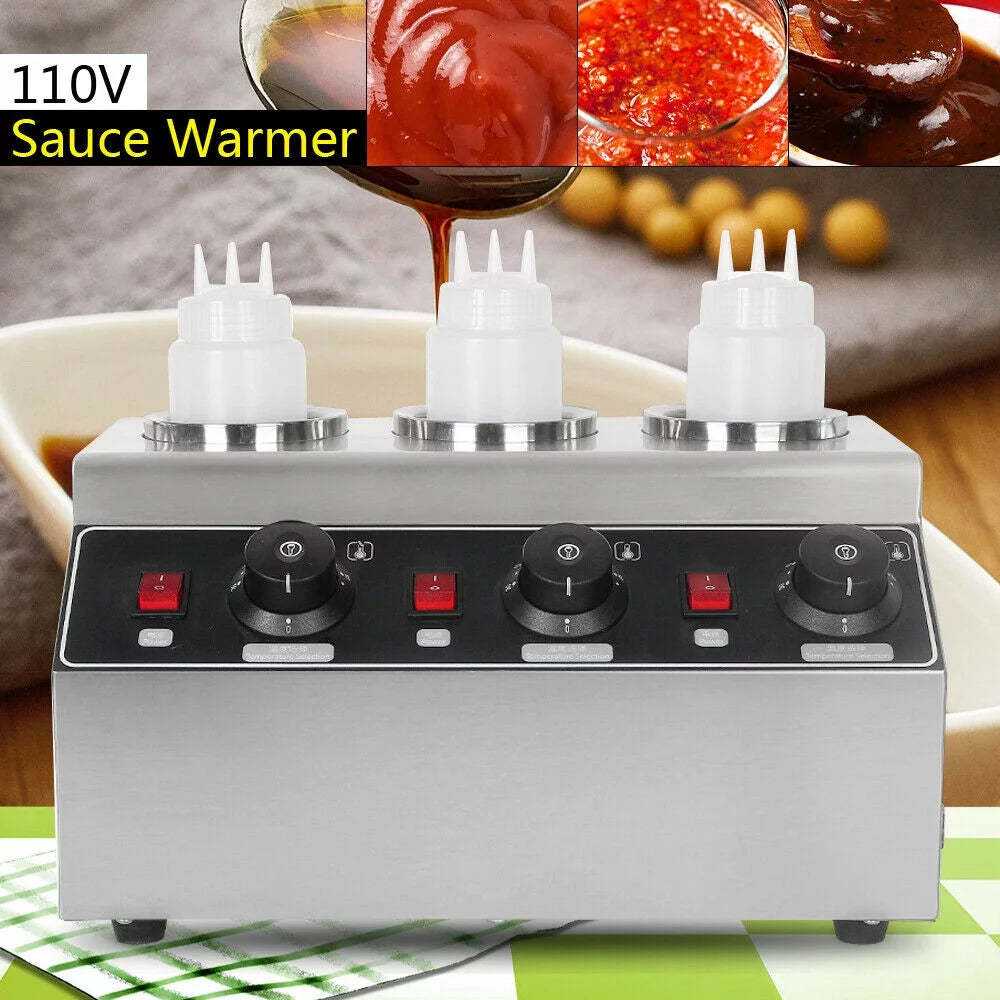 240W Electric Sauce Warmer 3 Bottles C26668