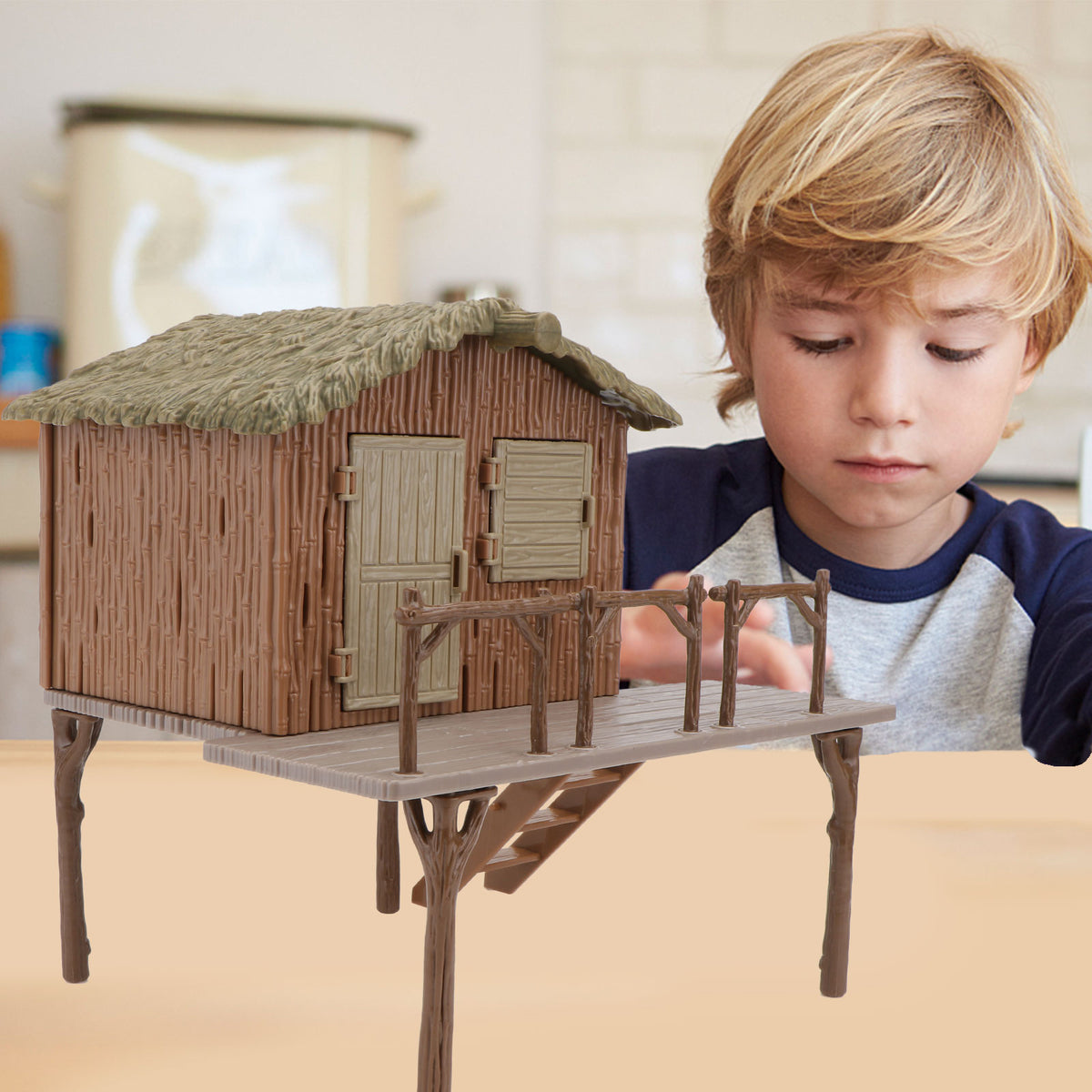 Miniature Diy Farmhouse Model Assembled Handcraft Educational Toys Y76192