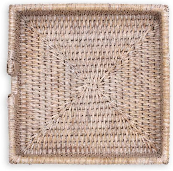 Rattan Luncheon Napkin Holder in White Natural W69200