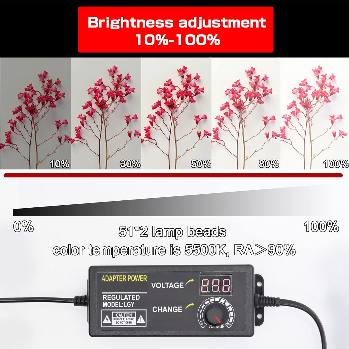 22"✖22" Adjustable Brightness Portable Photography Photo Box with 2 Backdrops M834260