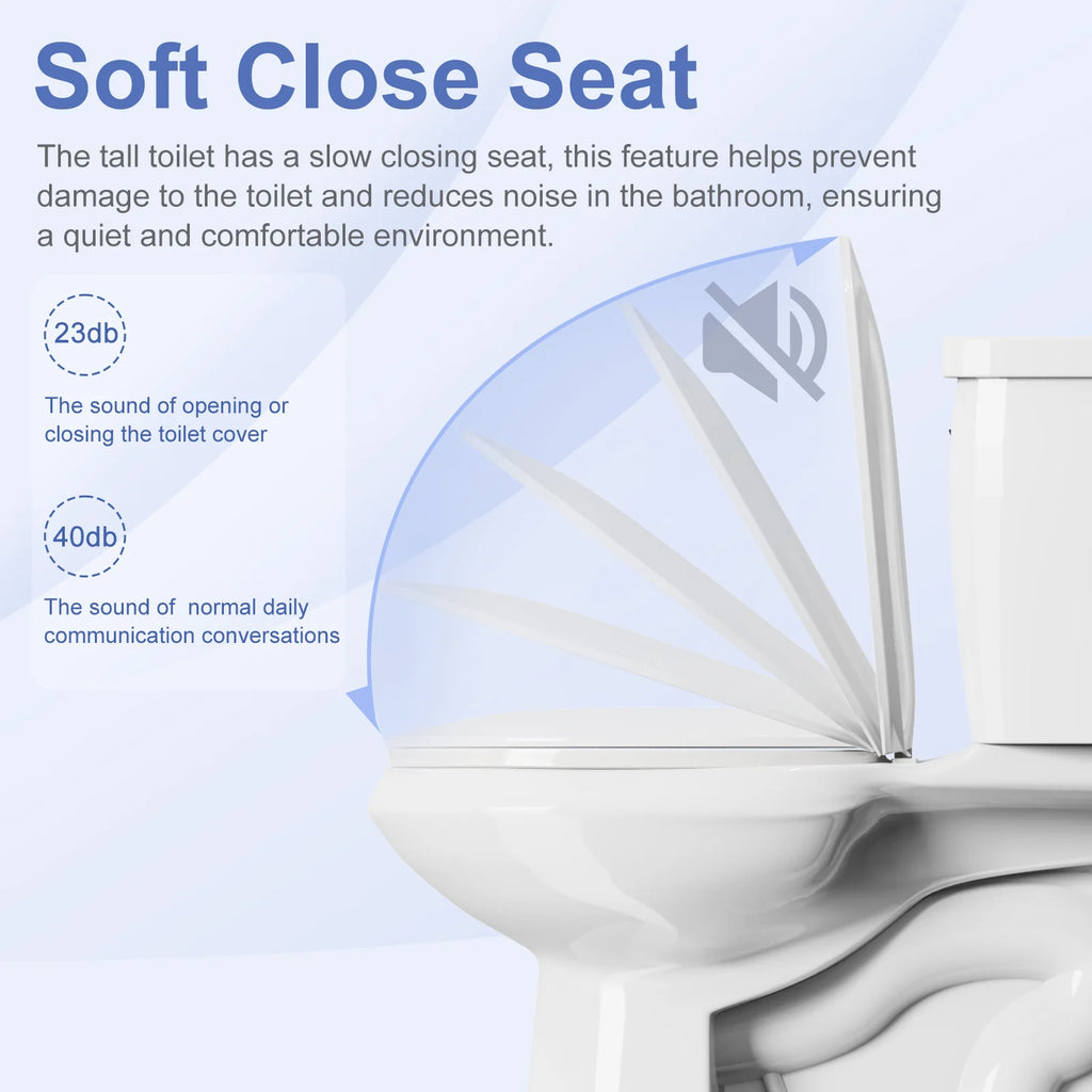 21 Inch Height Two Piece Elongated Toilet C804
