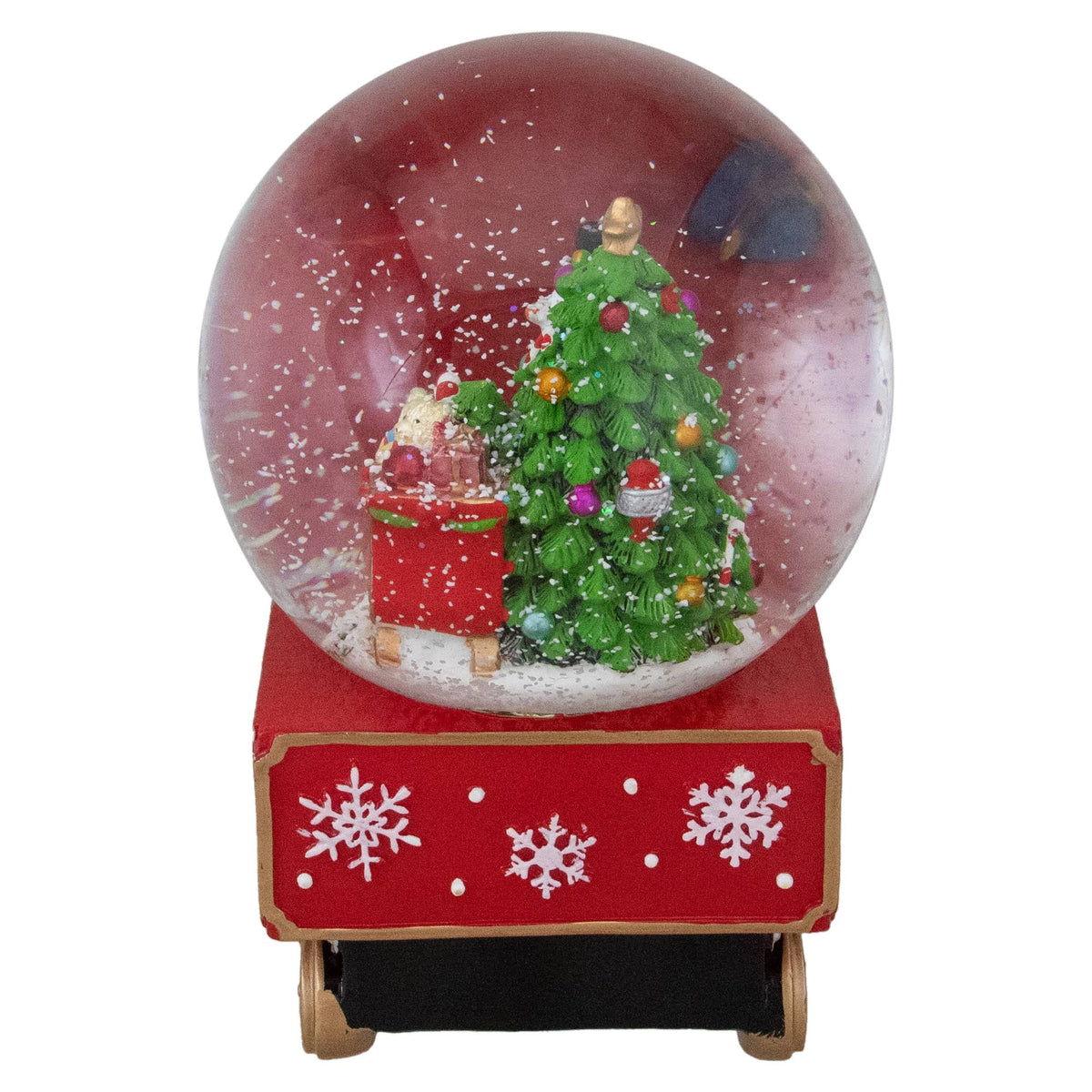 Green and Red Christmas Train Snow Globe L985258