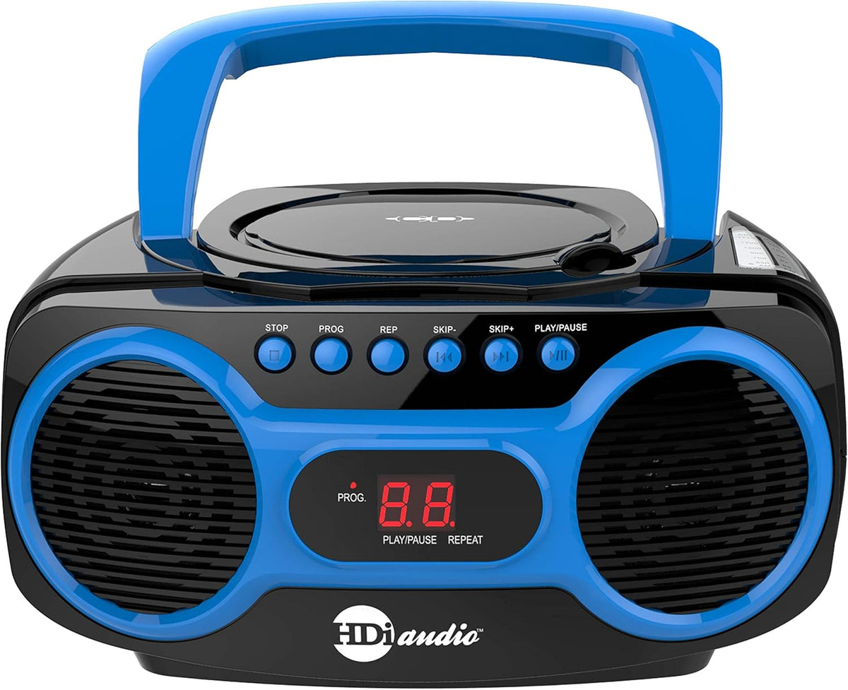Blue Sport CD Boombox with AM/FM Radio and Aux Line-in M82586