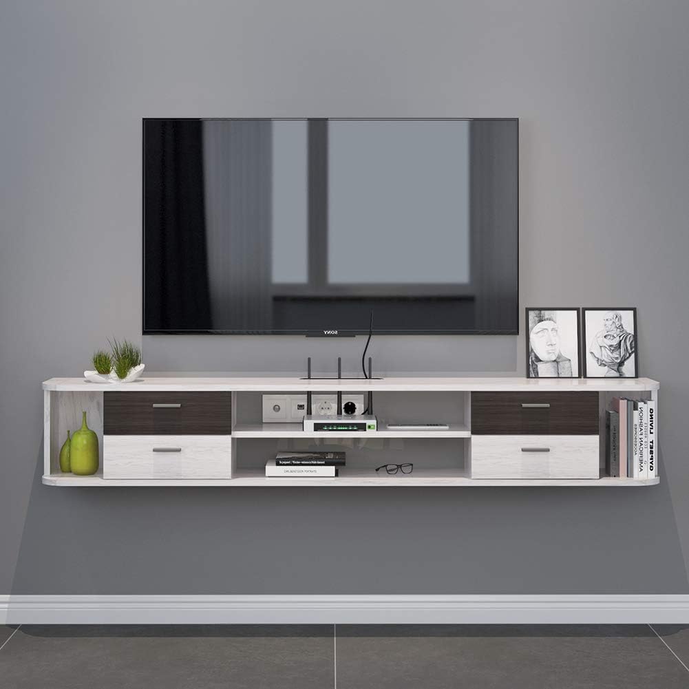 Wall Mounted Floating TV Stand with 4 Drawers Q363