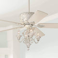 White Ceiling Fan with Pull Chain LED Kit L813073