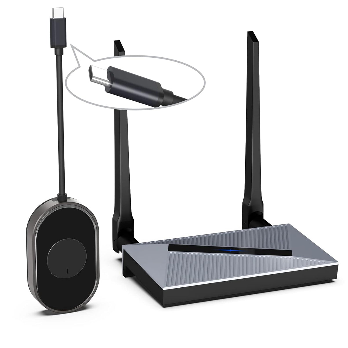 Wireless HDMI Transmitter and Receiver for Streaming Video/Audio to HDTV/Projector Grey D3201