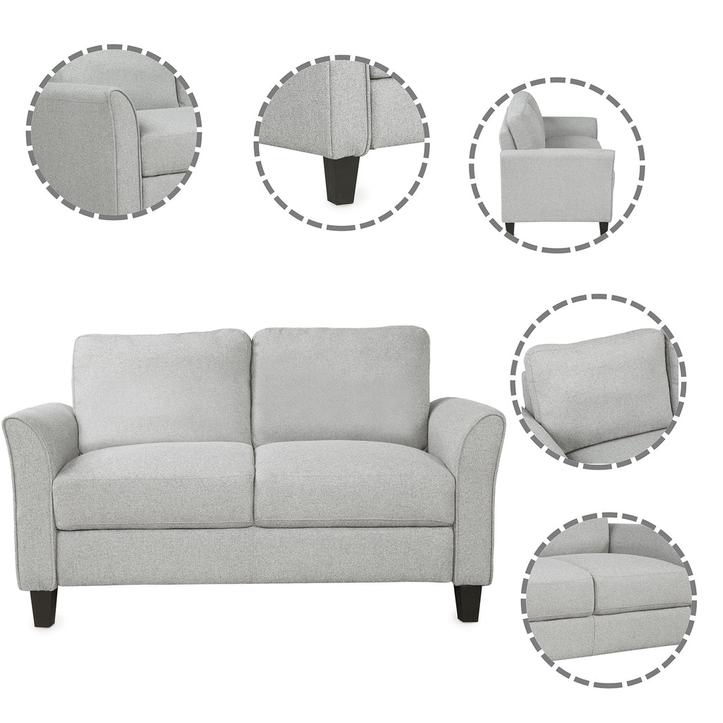 Light Gray Double Seat Sofa V642