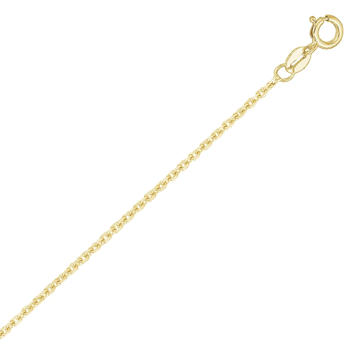 14k Yellow Gold Cable Link Chain Necklace 0.8 Mm 20 Inches G319