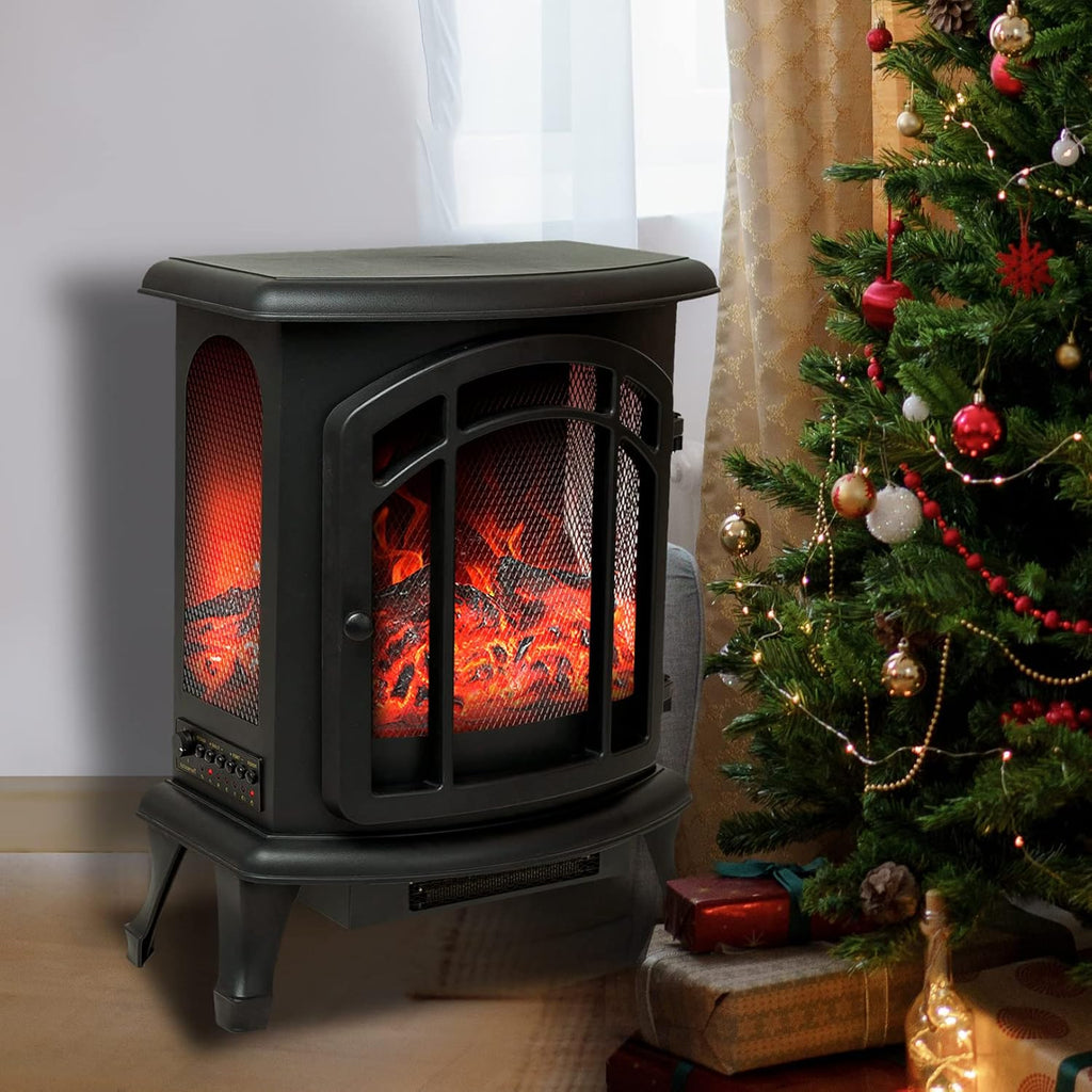 24 inch Portable Electric Wood Stove Fireplace with Flame Effect H643
