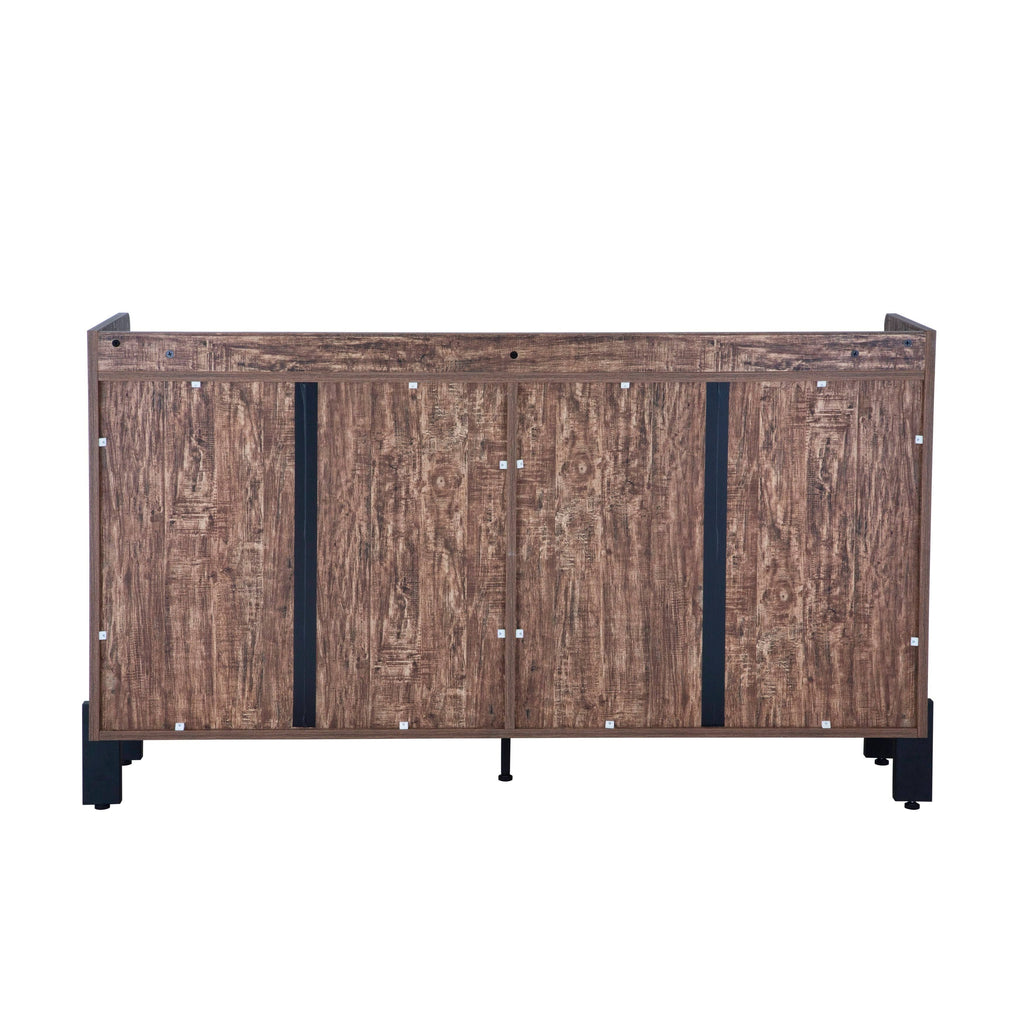 Weathered Grey Sideboard Storage Cabinet with Two Storage Cabinets L677028