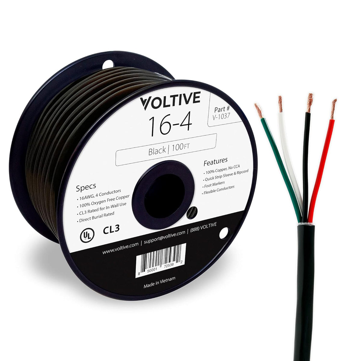 16 AWG 4 Conductor Oxygen-Free Copper Speaker Wire Q82311