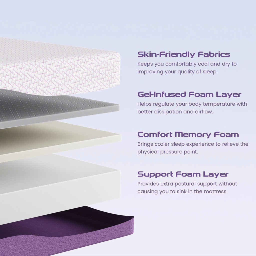 10 inch Cooling Gel Memory Foam Mattress Queen B9303