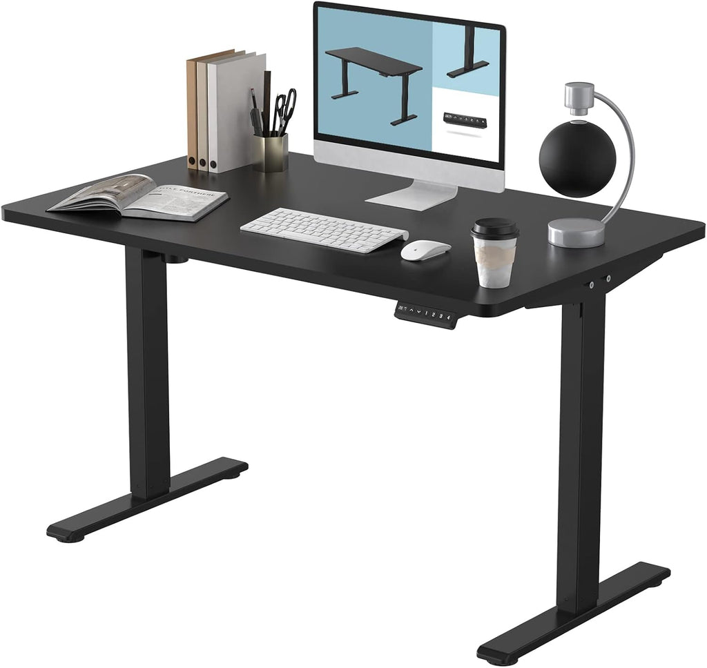 Electric Height Adjustable Standing Desk, 48 x 24 inch, White Frame/White Desktop G596