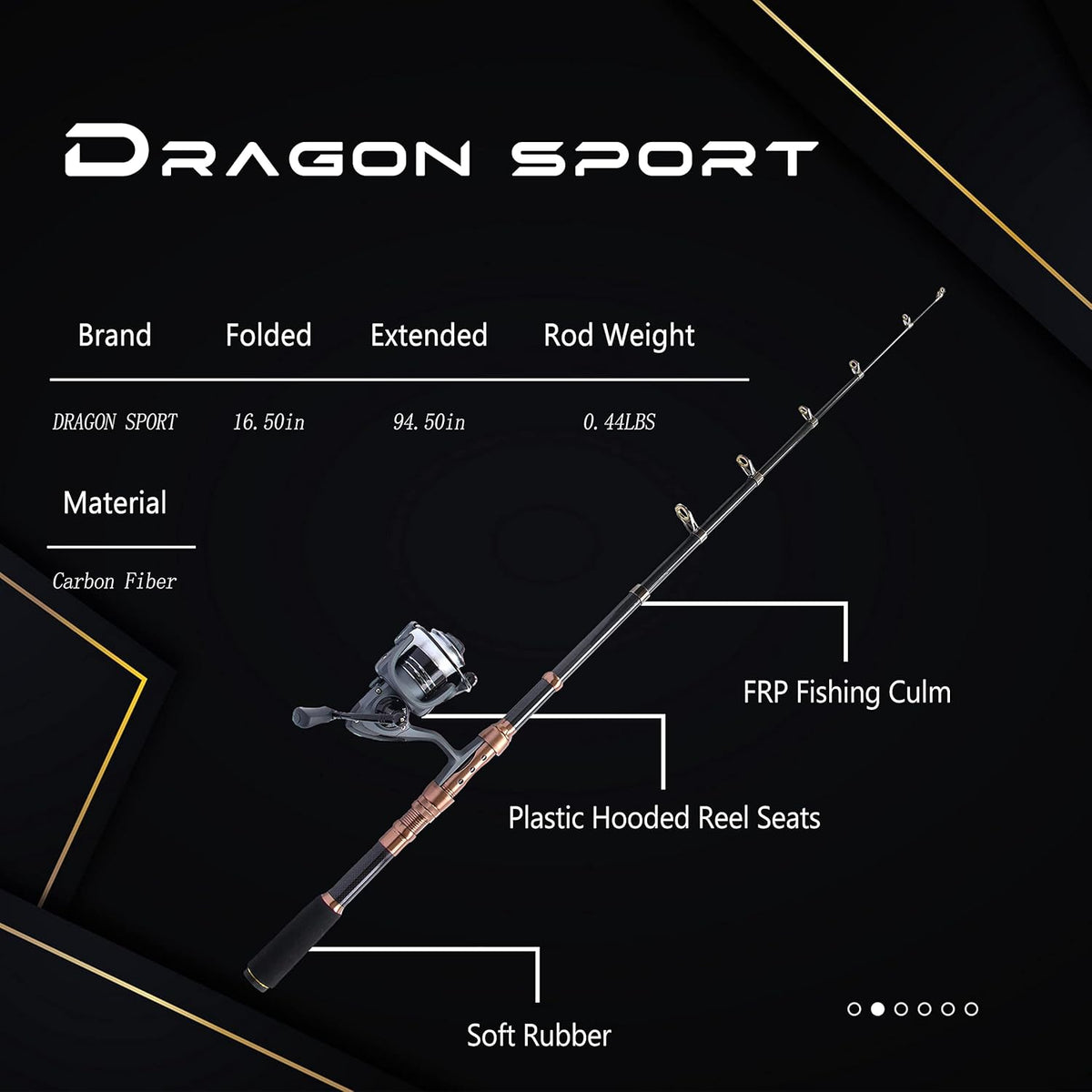 2.4m Carbon Fiber Telescopic Fishing Rod with Reel Combo I561