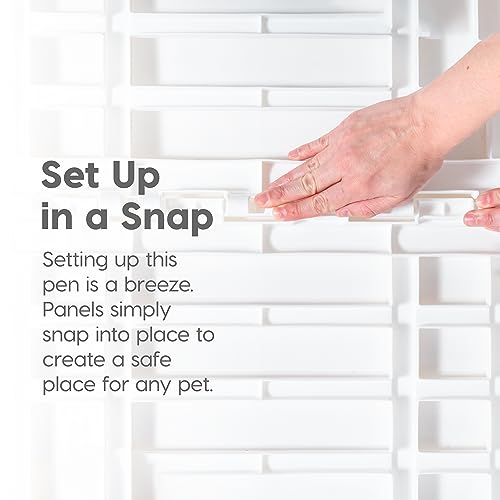 8-Panel 34" Black Foldable Dog Playpen U624180