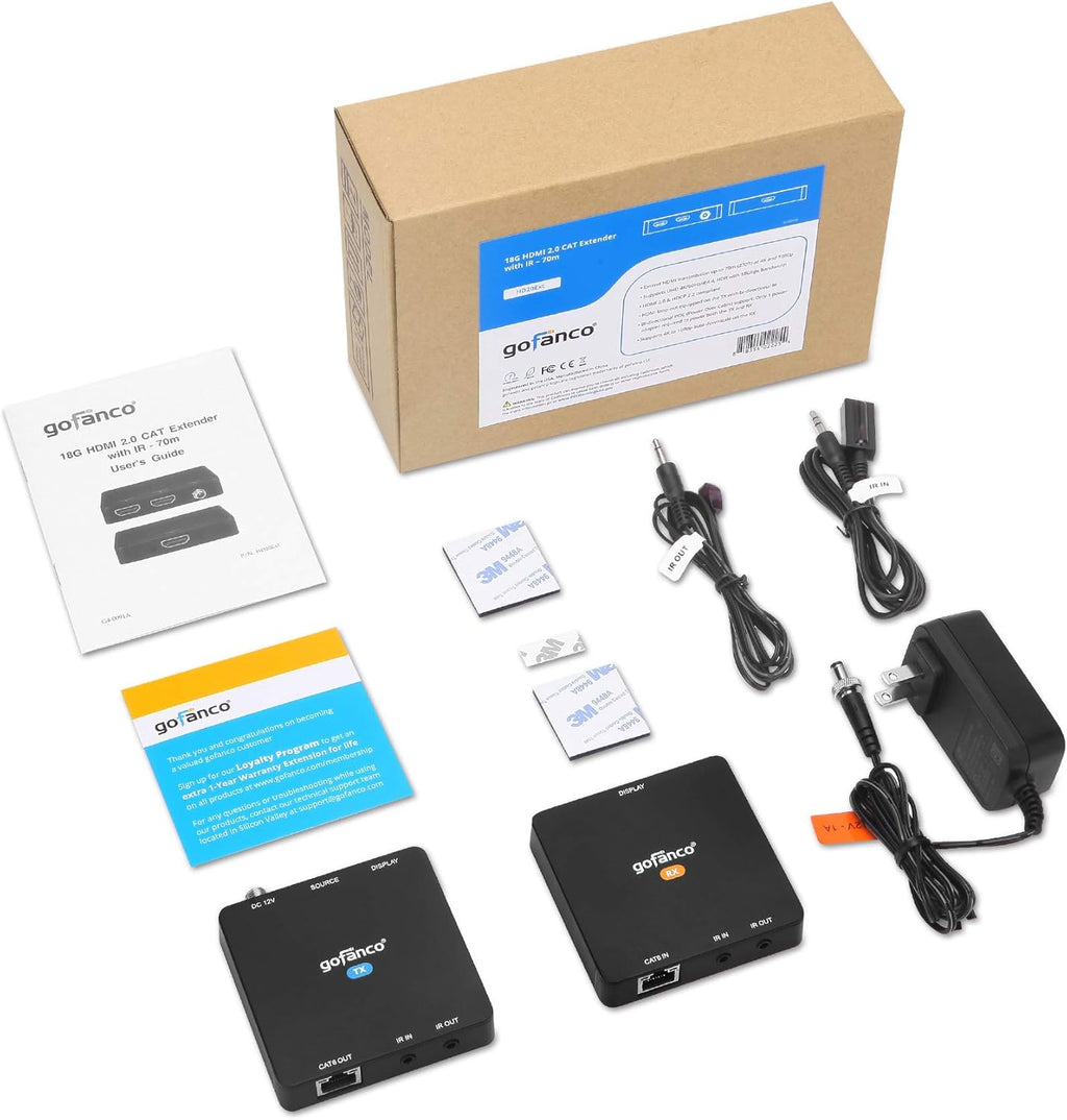 4K HDMI 2.0 Extender Balun Over CAT6 Ethernet Cable X933127