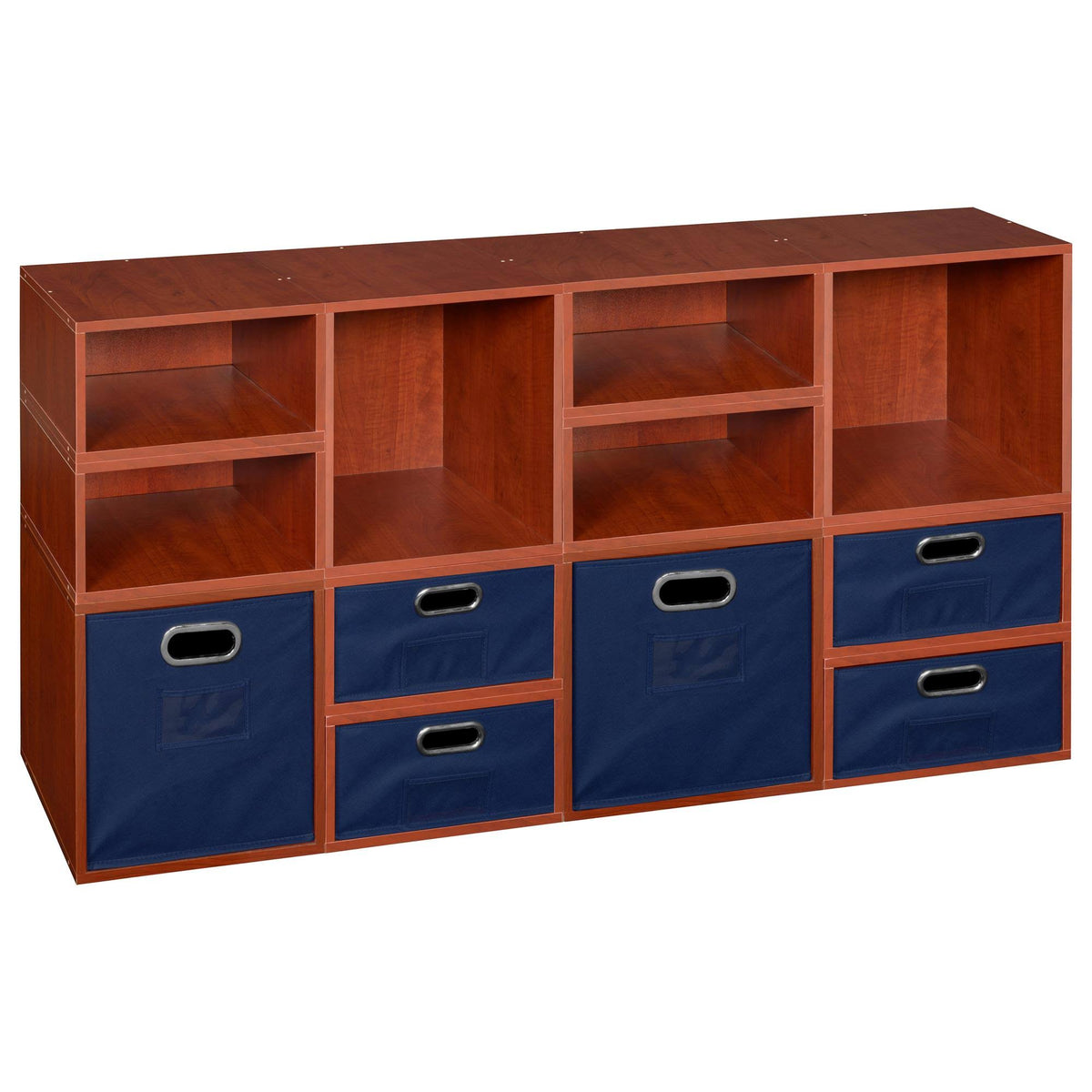 Cherry/Blue Storage Set with Foldable Storage Bins Z465072