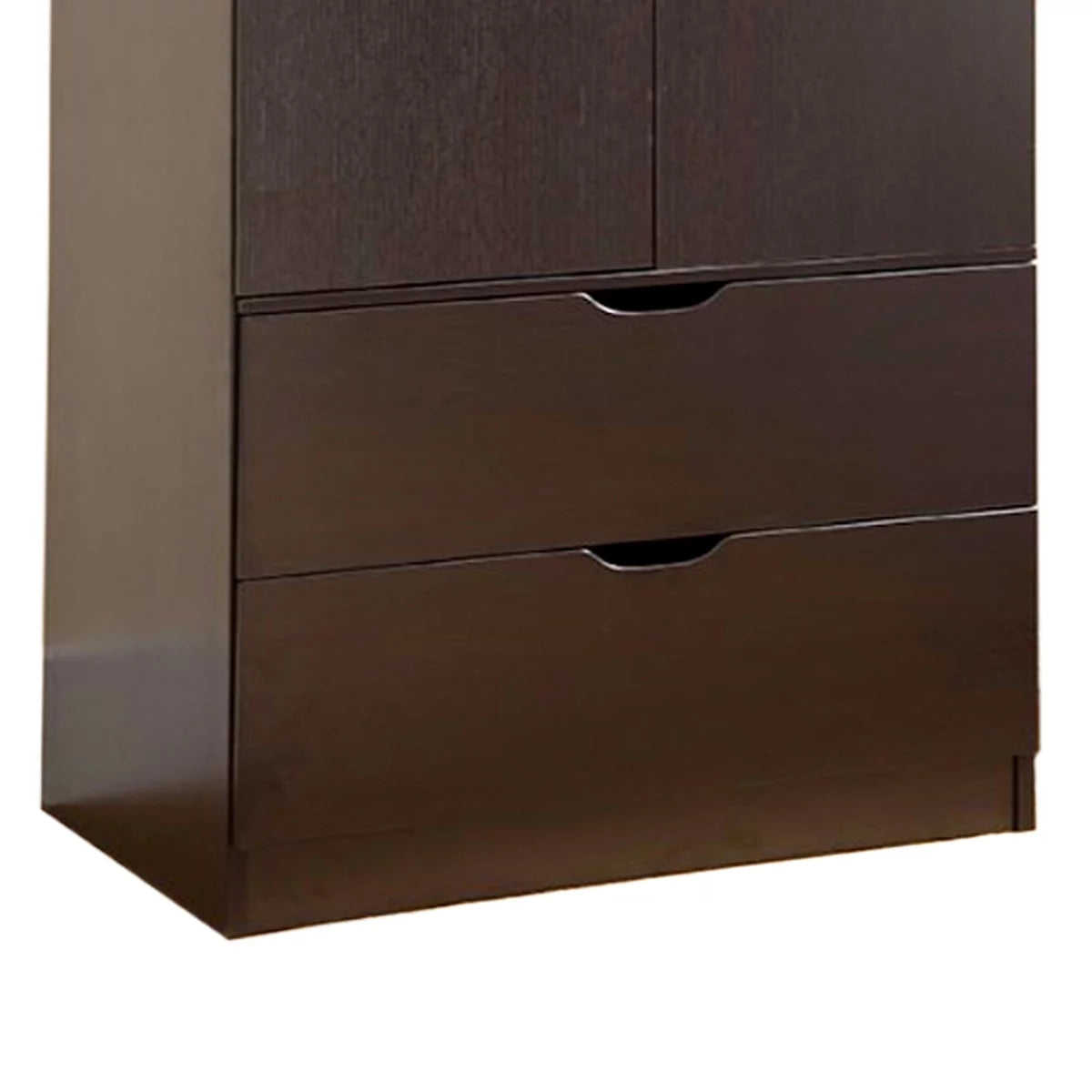 2 Door Wooden Wardrobe with Bottom Drawers J979164
