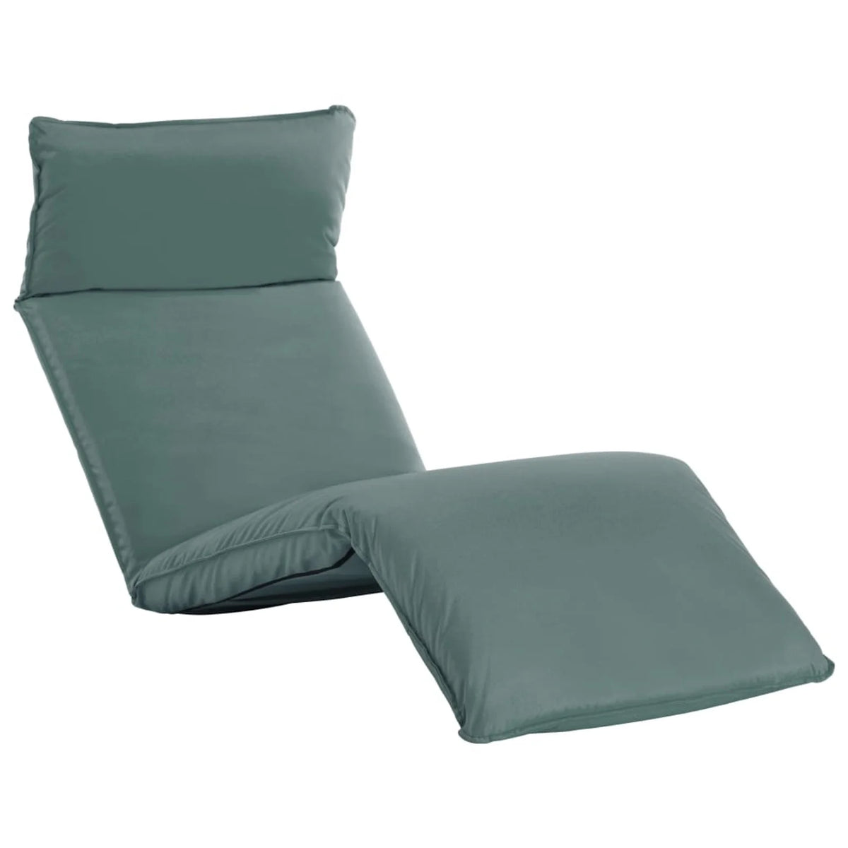 Folding Sun Lounger Oxford Fabric Chaise Lounge Chair Gray D1683