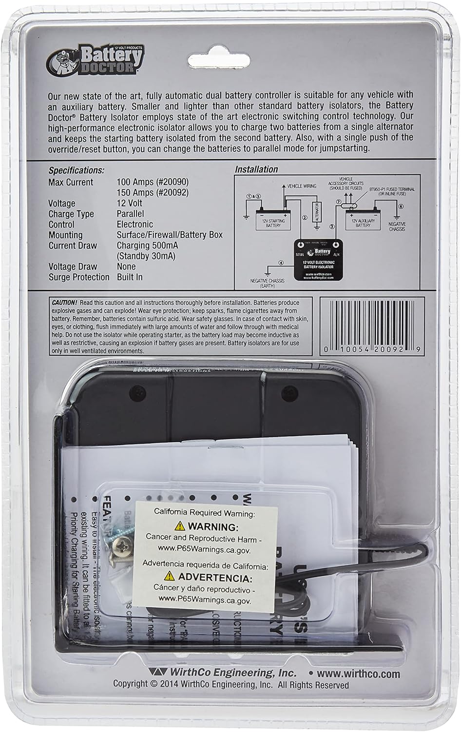125 Amp/150 Amp Battery Isolator J592289