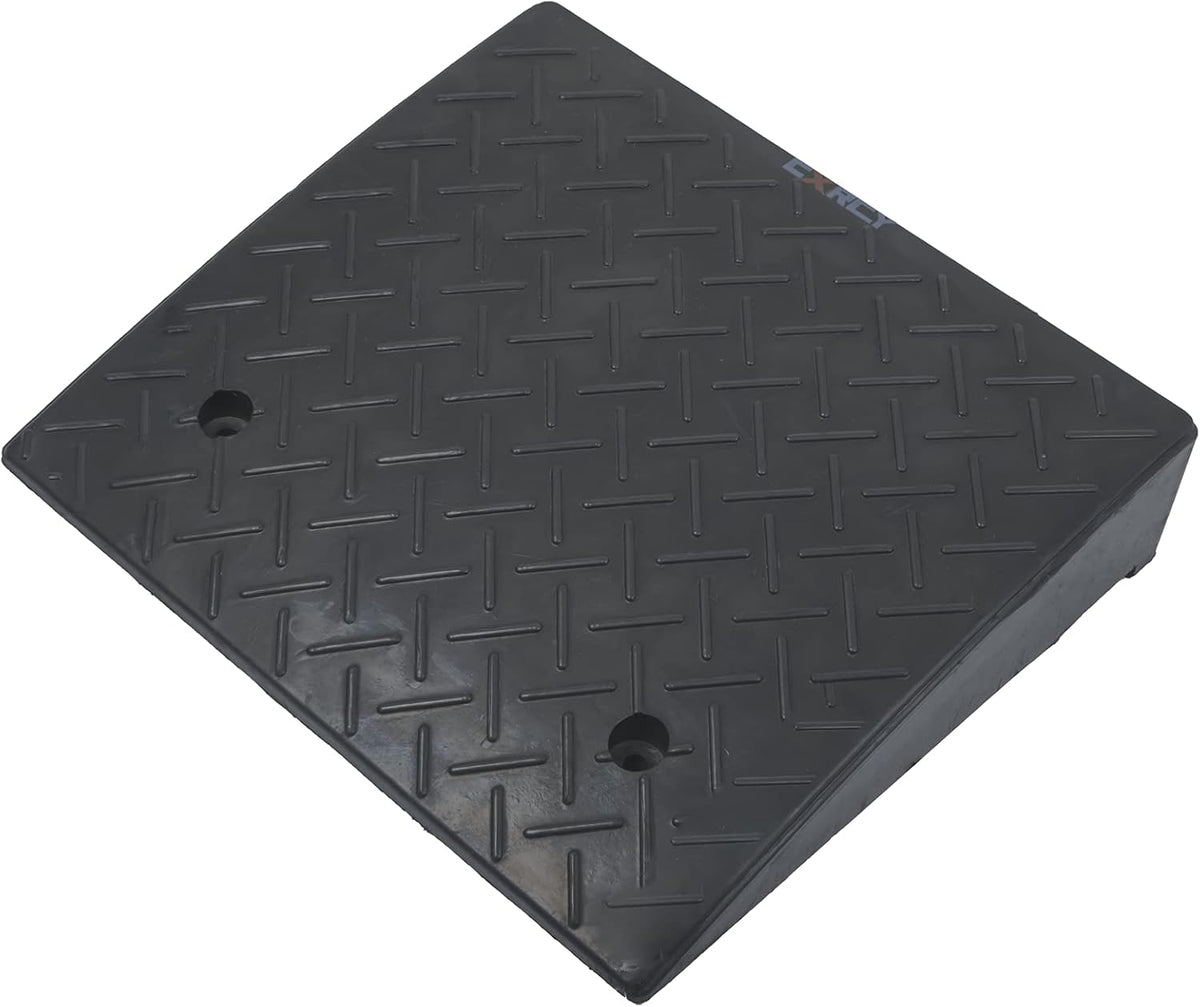 Rubber Curb Ramp 5.3" Rise 2 Pack Black Threshold Ramps with 4 Expansion Bolts J629
