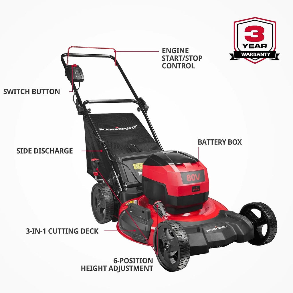 80V MAX 21 Cordless Brushless Electric Lawn Mower B502