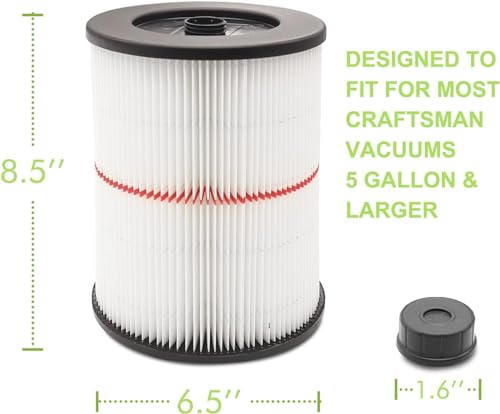 1 Pack Wet/Dry Cartridge Filter for Vacuum Cleaner C2925