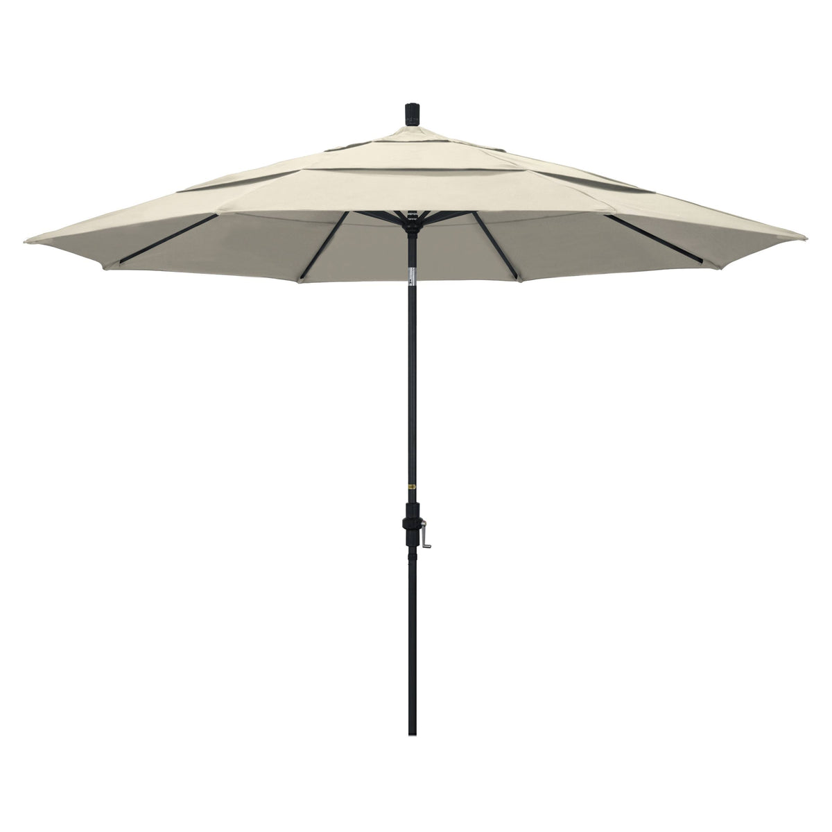 11' Aluminum Market Umbrella with Double Wind Vent Antique Beige O191510